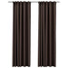 Draperii opace aspect pânză cârlige 2 buc. gri taupe 140x245 cm - WALTI WALTI