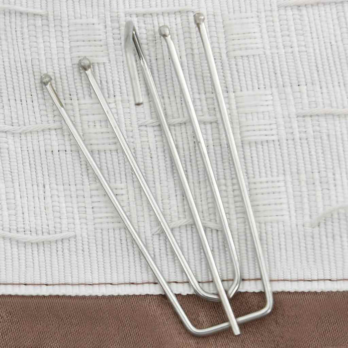 Draperii opace aspect pânză cârlige 2 buc. gri taupe 140x245 cm - WALTI WALTI