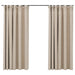 Draperii opace aspect in, cu cârlige, 2 buc., bej, 140x175 cm - WALTI WALTI