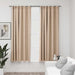 Draperii opace aspect in, cu cârlige, 2 buc., bej, 140x175 cm - WALTI WALTI