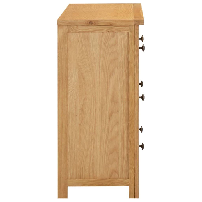 Dulap cu sertare, 80 x 35 x 75 cm, lemn masiv stejar - WALTI WALTI