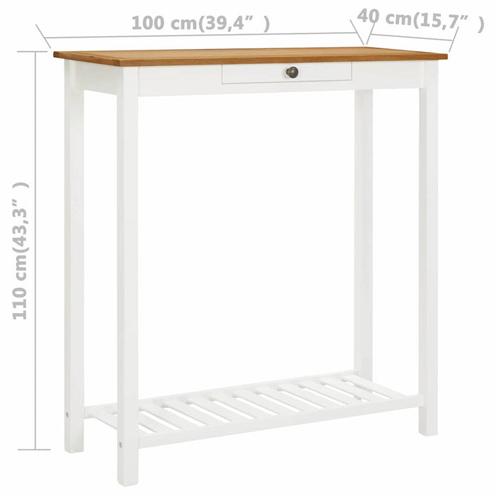 Masă de bar, 100 x 40 x 110 cm, lemn masiv de stejar WALTI