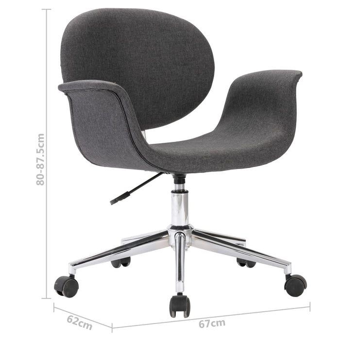 Scaun de birou pivotant, gri, material textil - WALTI WALTI