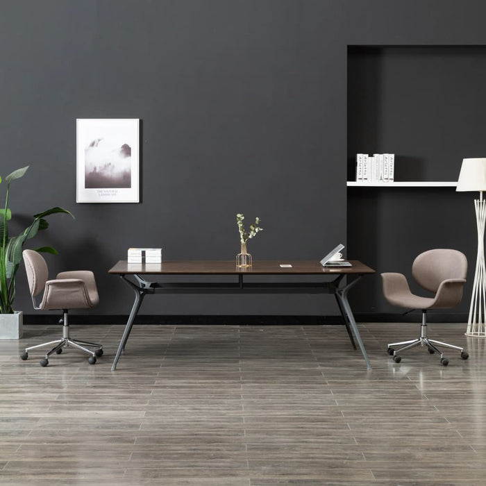 Scaun de birou pivotant, gri taupe, material textil - WALTI WALTI
