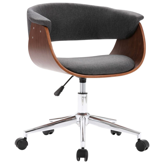 Scaun de birou pivotant, gri, lemn curbat și material textil - WALTI WALTI