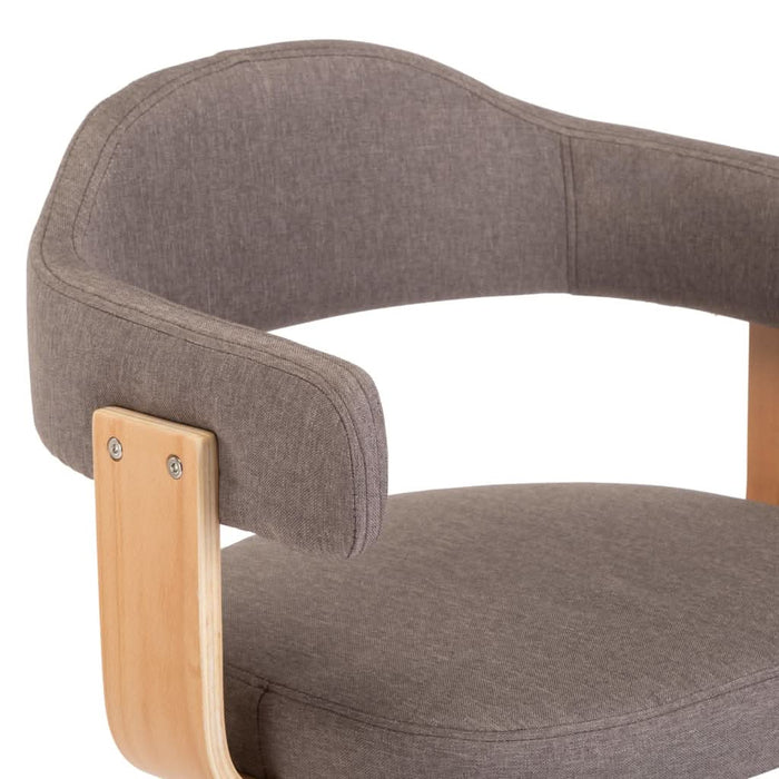 Scaun de birou pivotant, gri taupe, lemn curbat și textil - WALTI WALTI