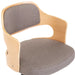 Scaun de birou pivotant, gri taupe, lemn curbat și textil - WALTI WALTI