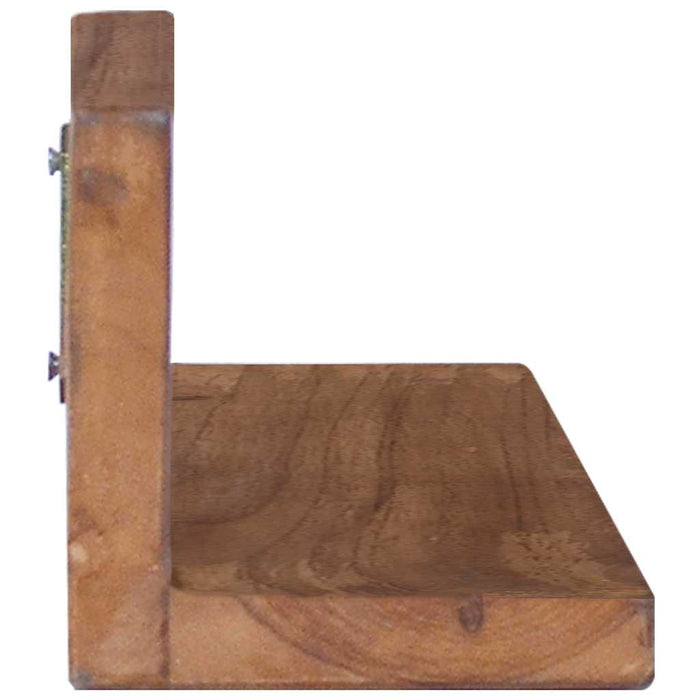 Rafturi de perete, 2 buc., 90x10x10 cm, lemn masiv de tec WALTI