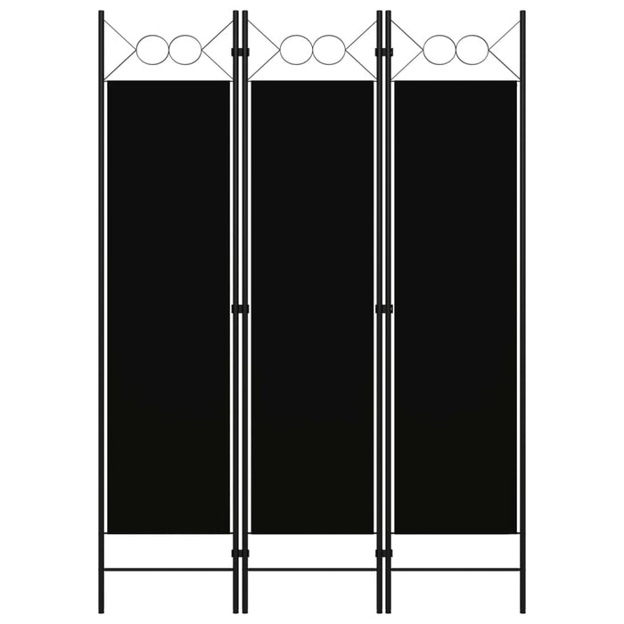 Paravan de cameră cu 3 panouri, negru, 120 x 180 cm - WALTI WALTI