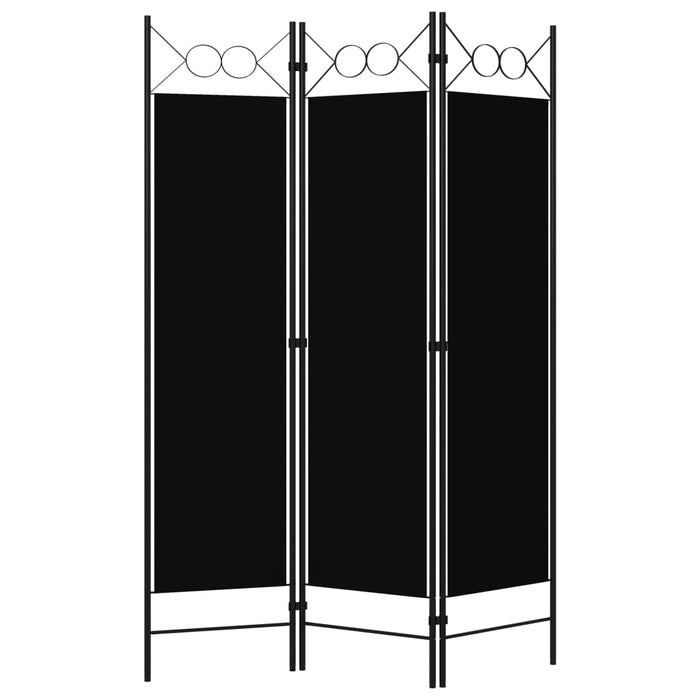 Paravan de cameră cu 3 panouri, negru, 120 x 180 cm - WALTI WALTI