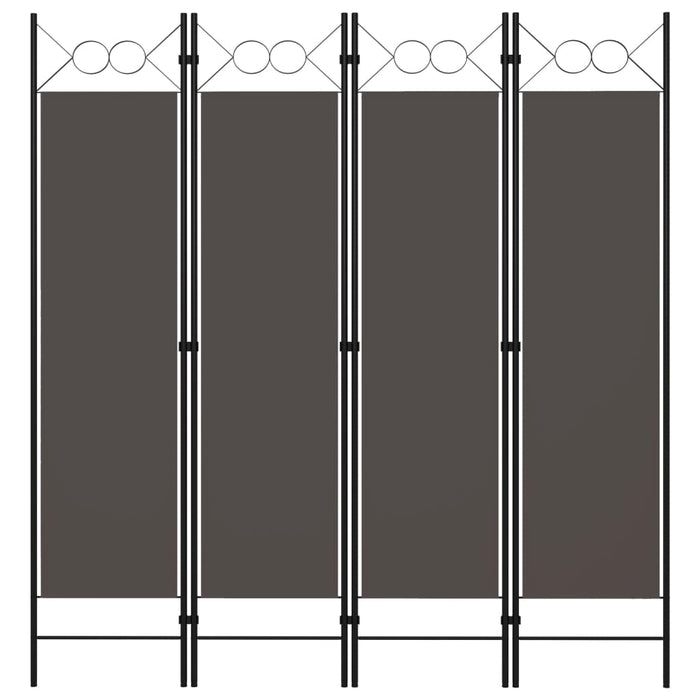 Paravan de cameră cu 4 panouri, antracit, 160x180 cm - WALTI WALTI