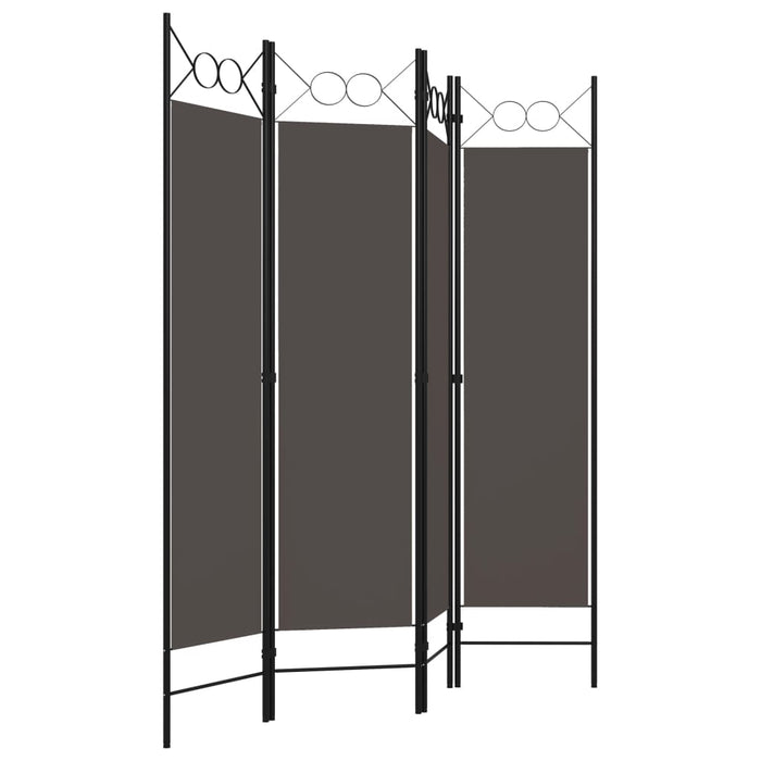 Paravan de cameră cu 4 panouri, antracit, 160x180 cm - WALTI WALTI
