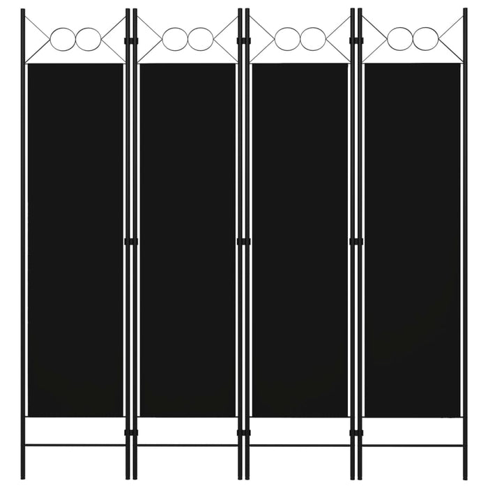 Paravan de cameră cu 4 panouri, negru, 160 x 180 cm - WALTI WALTI