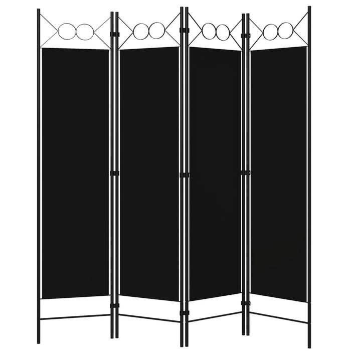 Paravan de cameră cu 4 panouri, negru, 160 x 180 cm - WALTI WALTI