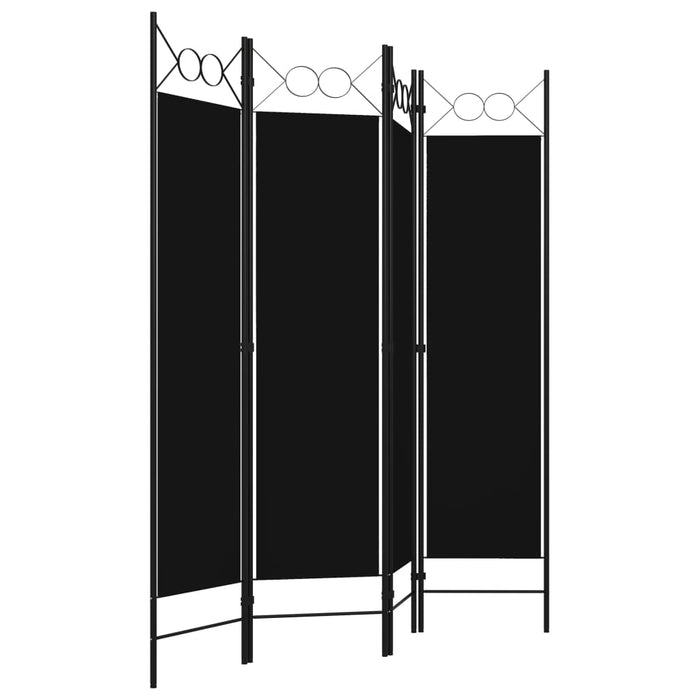 Paravan de cameră cu 4 panouri, negru, 160 x 180 cm - WALTI WALTI