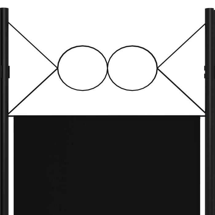 Paravan de cameră cu 4 panouri, negru, 160 x 180 cm - WALTI WALTI
