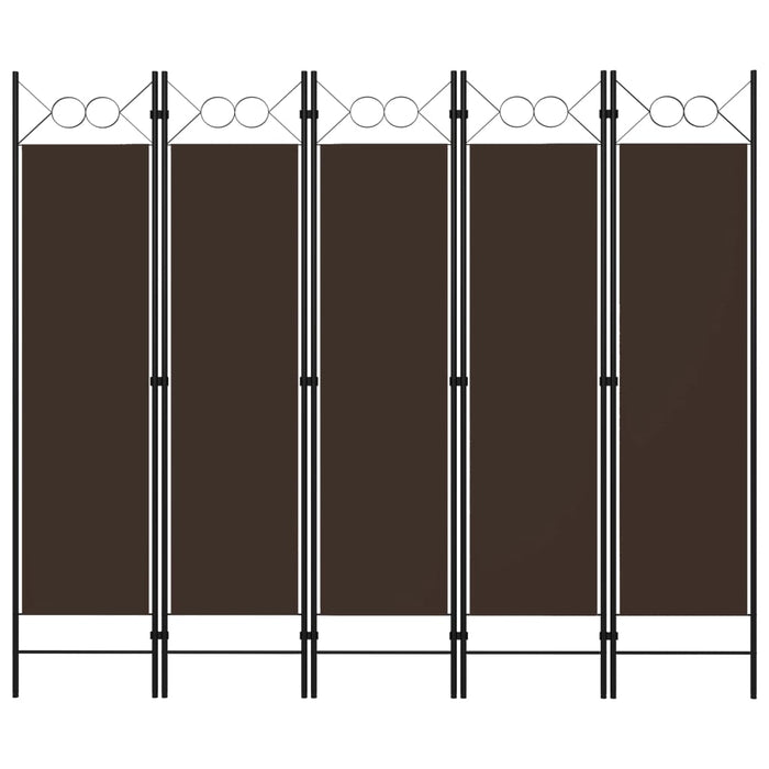 Paravan de cameră cu 5 panouri, maro, 200 x 180 cm - WALTI WALTI