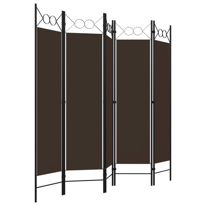 Paravan de cameră cu 5 panouri, maro, 200 x 180 cm - WALTI WALTI