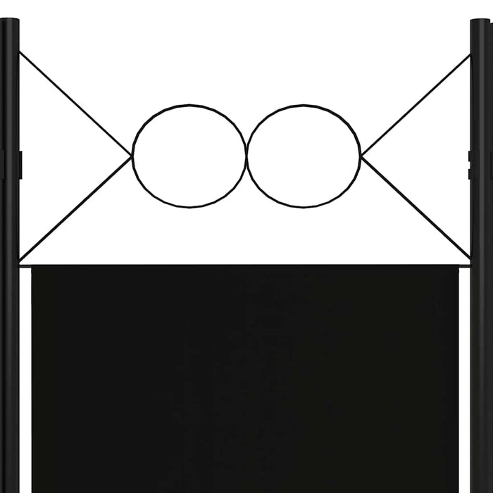 Paravan de cameră cu 5 panouri, negru, 200 x 180 cm - WALTI WALTI