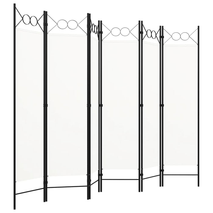 Paravan de cameră cu 6 panouri, alb, 240 x 180 cm WALTI