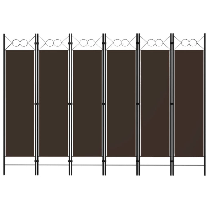 Paravan de cameră cu 6 panouri, maro, 240 x 180 cm - WALTI WALTI