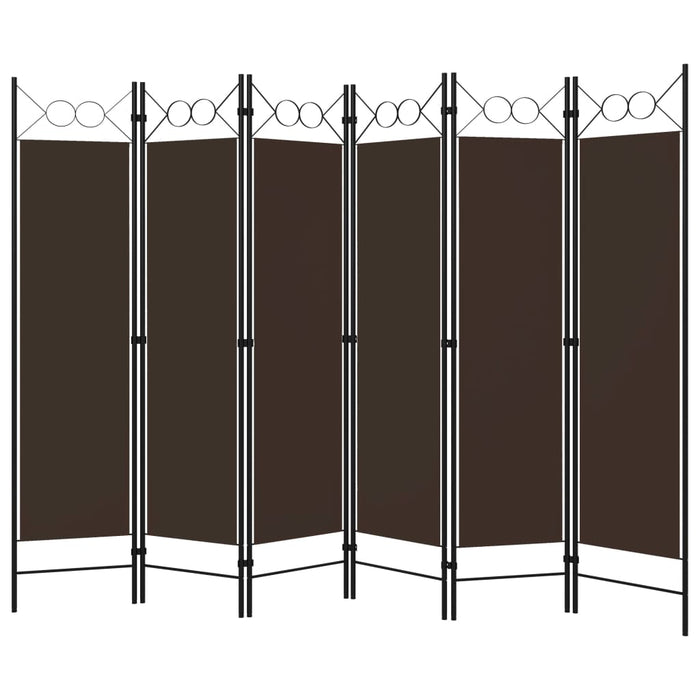 Paravan de cameră cu 6 panouri, maro, 240 x 180 cm - WALTI WALTI