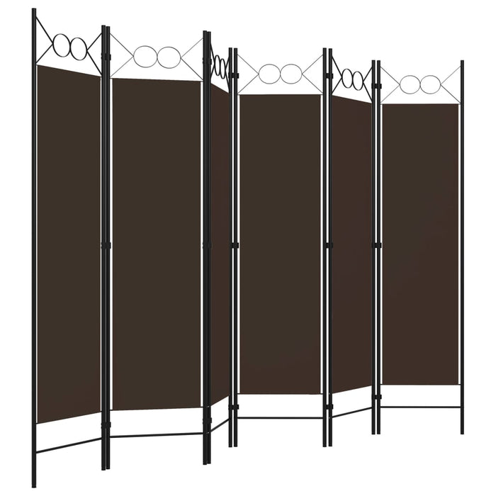 Paravan de cameră cu 6 panouri, maro, 240 x 180 cm - WALTI WALTI