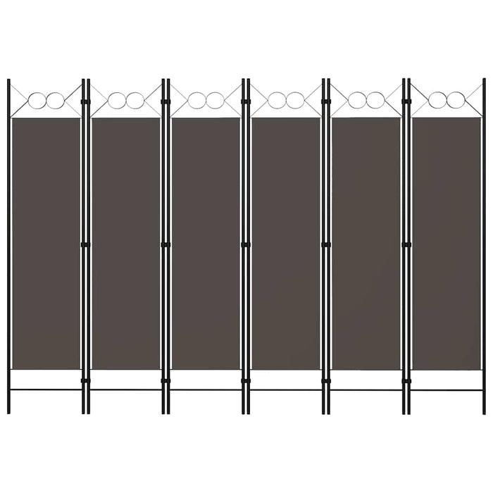 Paravan de cameră cu 6 panouri, antracit, 240 x 180 cm - WALTI WALTI