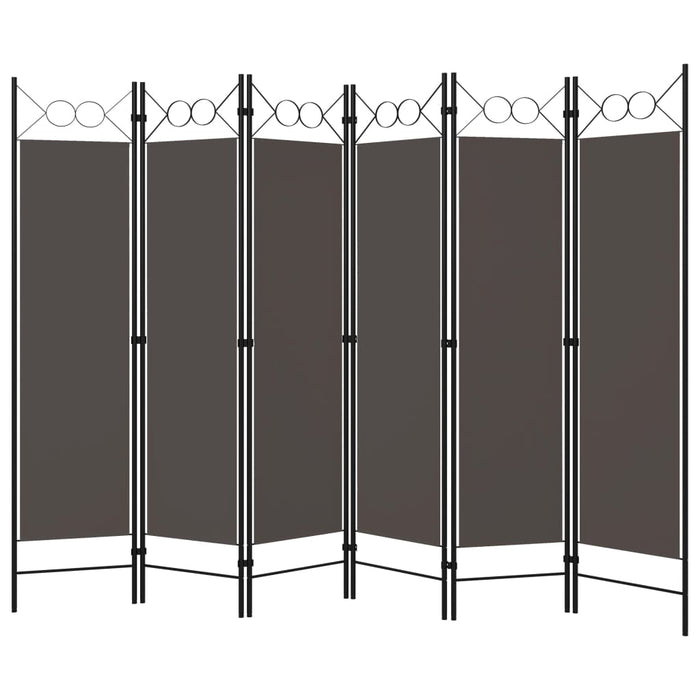 Paravan de cameră cu 6 panouri, antracit, 240 x 180 cm - WALTI WALTI