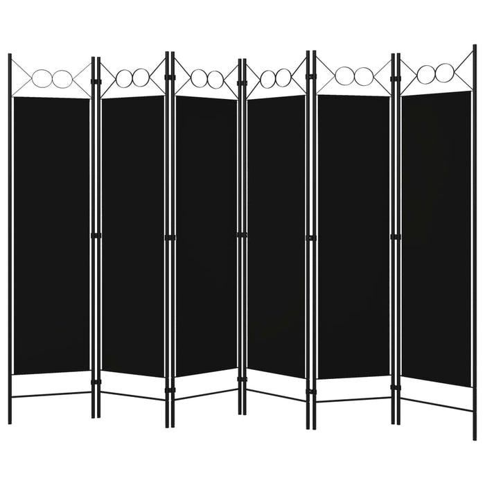 Paravan de cameră cu 6 panouri, negru, 240 x 180 cm - WALTI WALTI