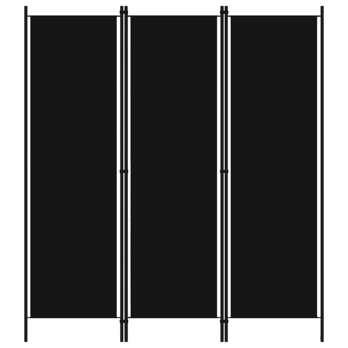 Paravan de cameră cu 3 panouri, negru, 150 x 180 cm - WALTI WALTI