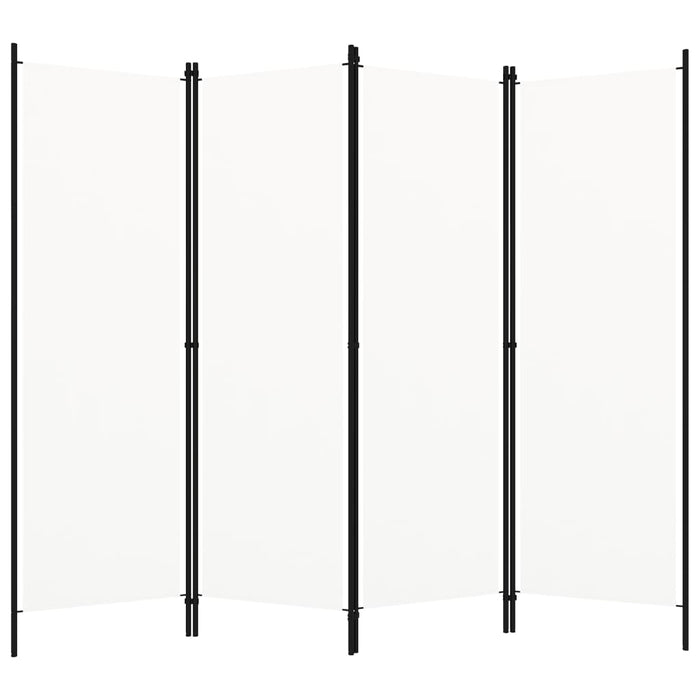 Paravan de cameră cu 4 panouri, alb, 200 x 180 cm WALTI