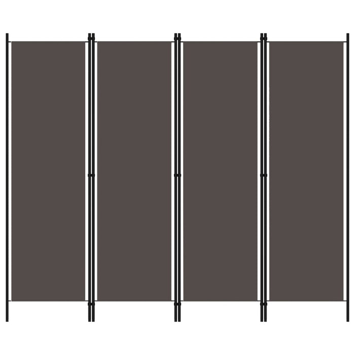 Paravan de cameră cu 4 panouri, antracit, 200 x 180 cm - WALTI WALTI