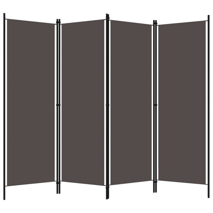 Paravan de cameră cu 4 panouri, antracit, 200 x 180 cm - WALTI WALTI