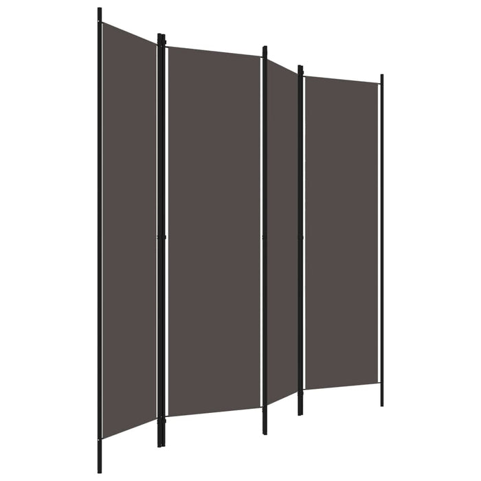 Paravan de cameră cu 4 panouri, antracit, 200 x 180 cm - WALTI WALTI