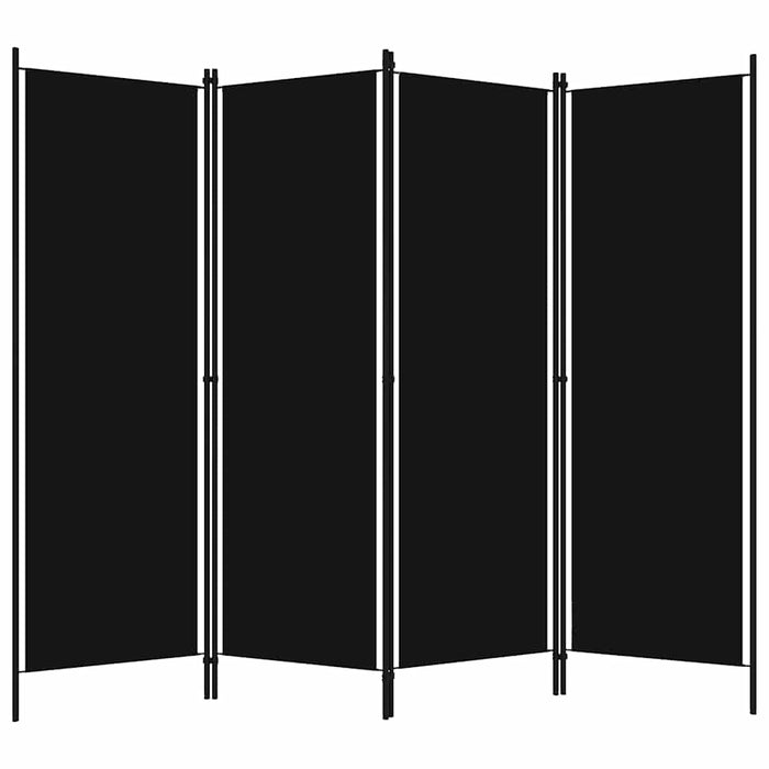 Paravan de cameră cu 4 panouri, negru, 200 x 180 cm - WALTI WALTI