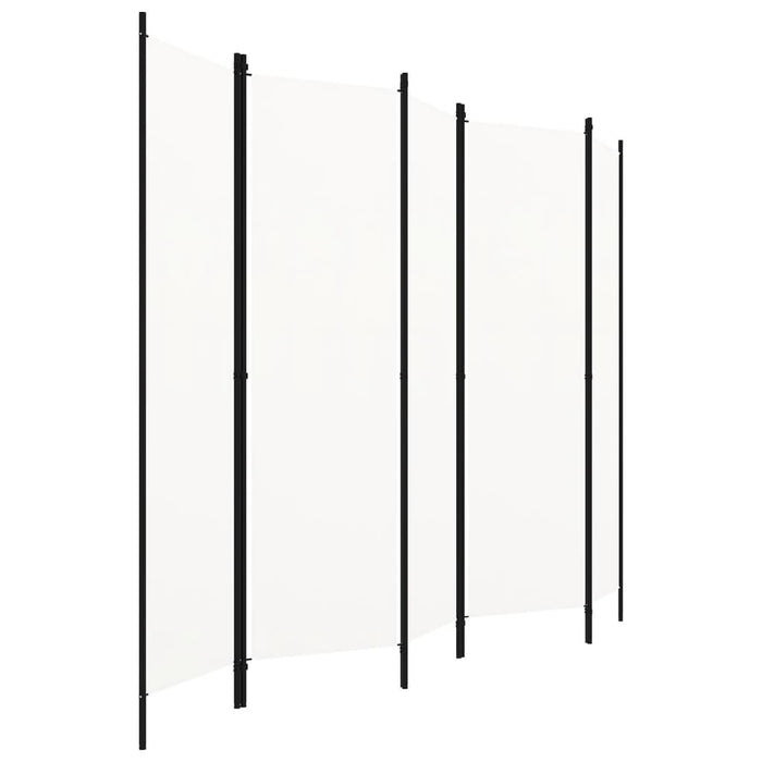 Paravan de cameră cu 5 panouri, alb, 250 x 180 cm WALTI