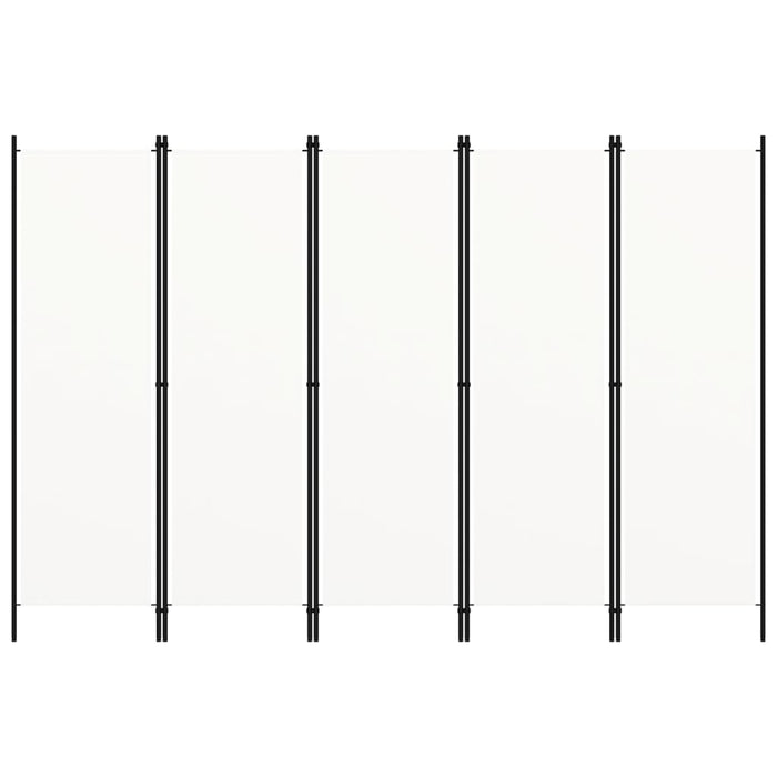 Paravan de cameră cu 5 panouri, alb, 250 x 180 cm WALTI
