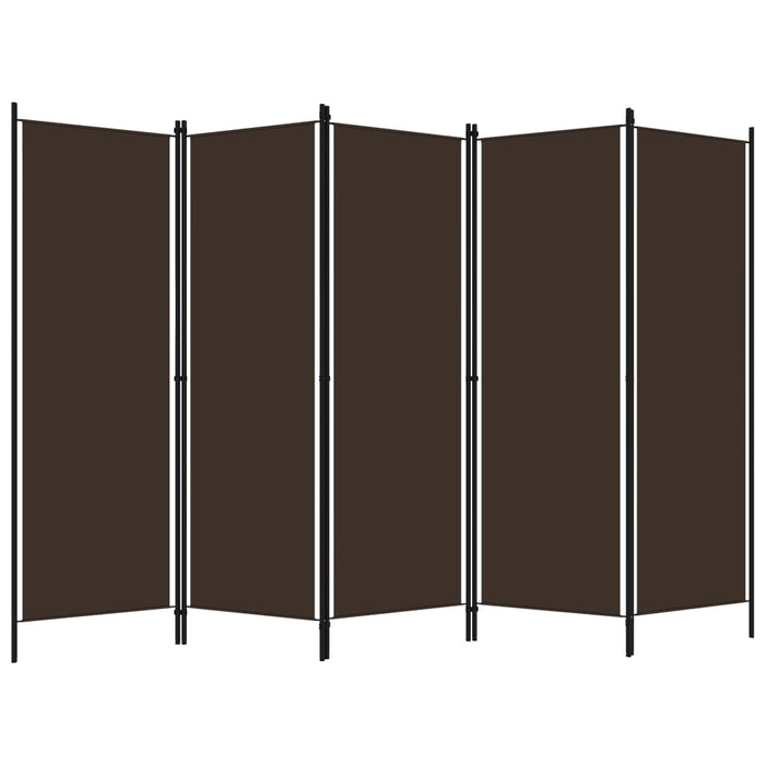 Paravan de cameră cu 5 panouri, maro, 250 x 180 cm - WALTI WALTI
