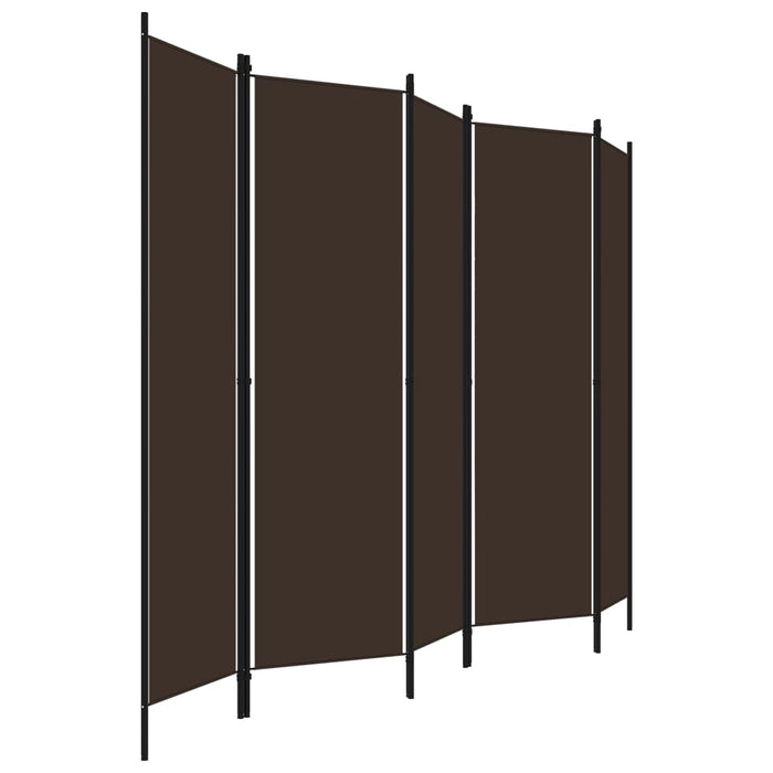 Paravan de cameră cu 5 panouri, maro, 250 x 180 cm - WALTI WALTI