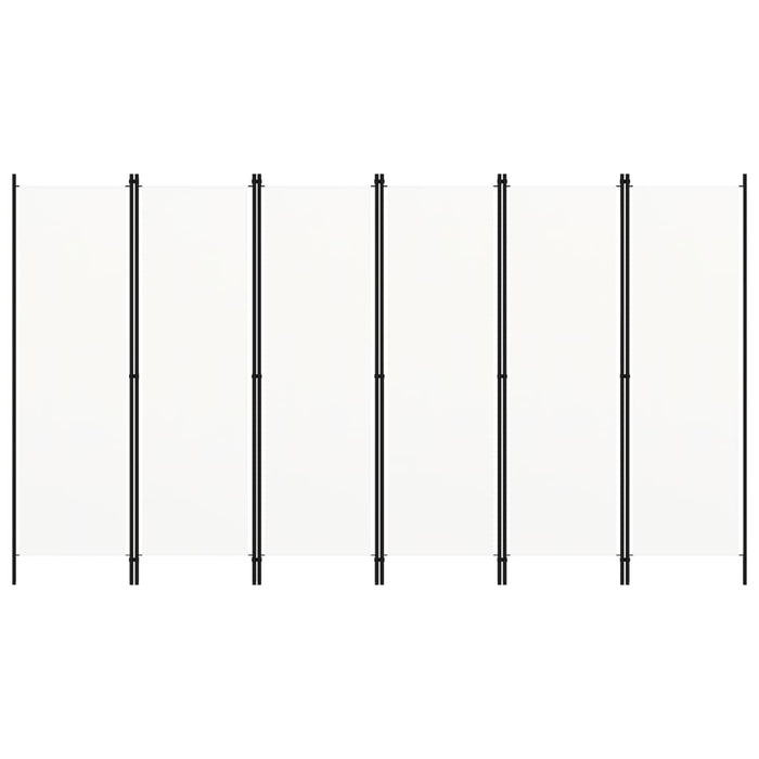 Paravan cameră cu 6 panouri, alb, 300 x 180 cm WALTI