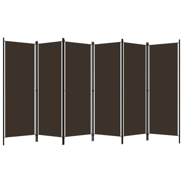 Paravan de cameră cu 6 panouri, maro, 300 x 180 cm - WALTI WALTI