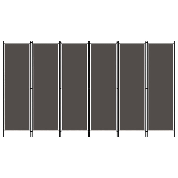 Paravan de cameră cu 6 panouri, antracit, 300 x 180 cm - WALTI WALTI