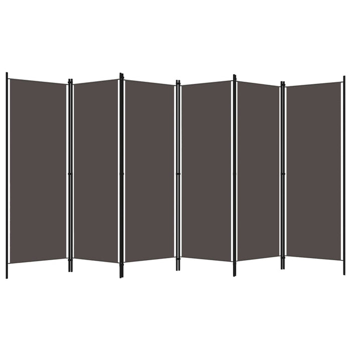 Paravan de cameră cu 6 panouri, antracit, 300 x 180 cm - WALTI WALTI