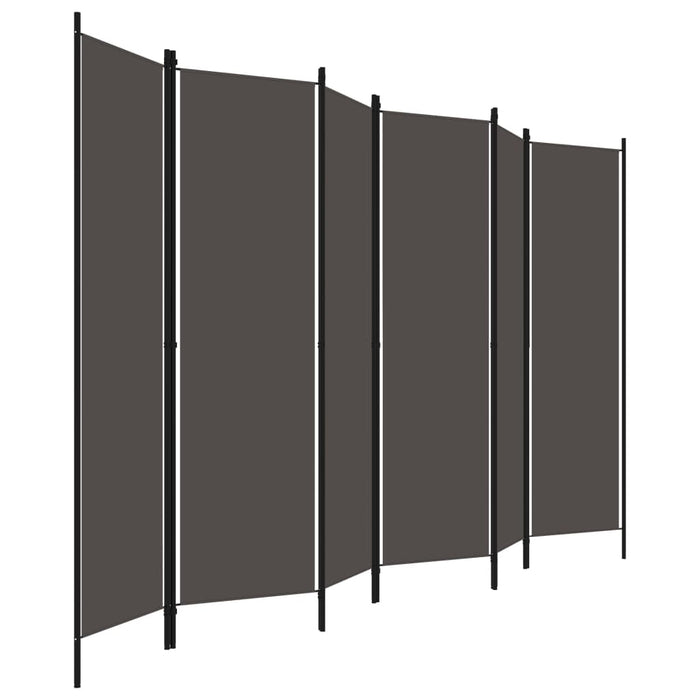 Paravan de cameră cu 6 panouri, antracit, 300 x 180 cm - WALTI WALTI