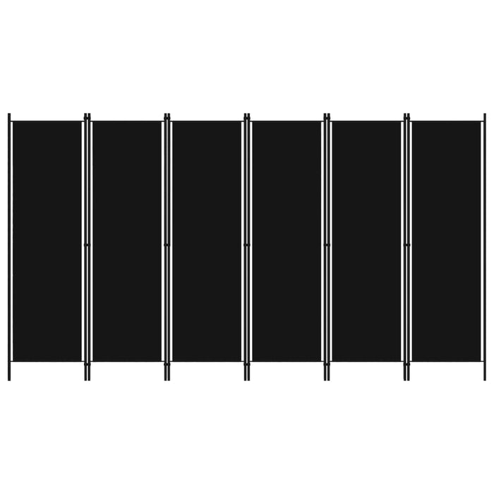 Paravan de cameră cu 6 panouri, negru, 300 x 180 cm - WALTI WALTI