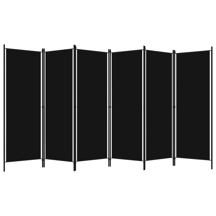 Paravan de cameră cu 6 panouri, negru, 300 x 180 cm - WALTI WALTI