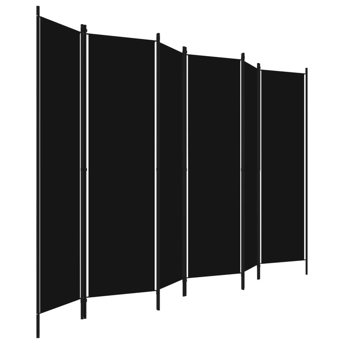 Paravan de cameră cu 6 panouri, negru, 300 x 180 cm - WALTI WALTI