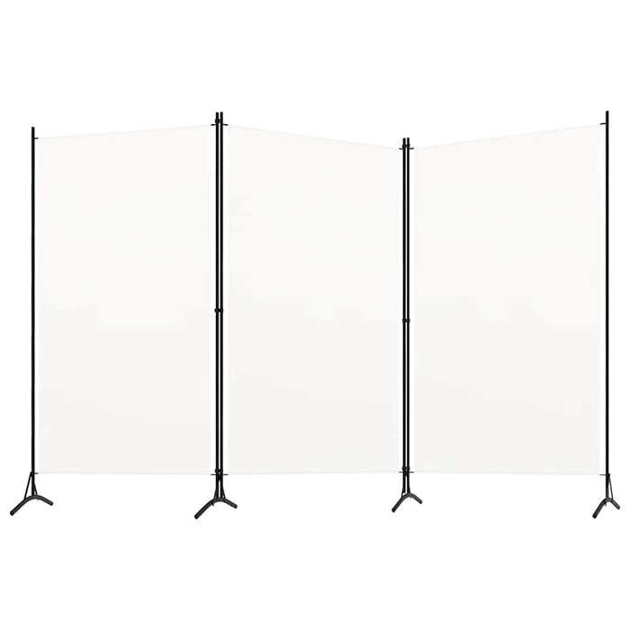 Paravan de cameră cu 3 panouri, alb, 260 x 180 cm, textil WALTI