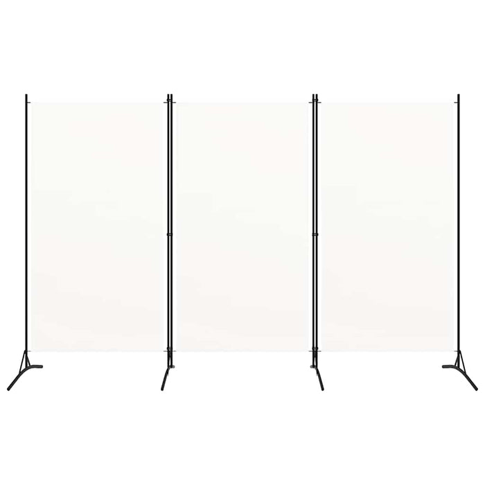 Paravan de cameră cu 3 panouri, alb, 260 x 180 cm, textil WALTI